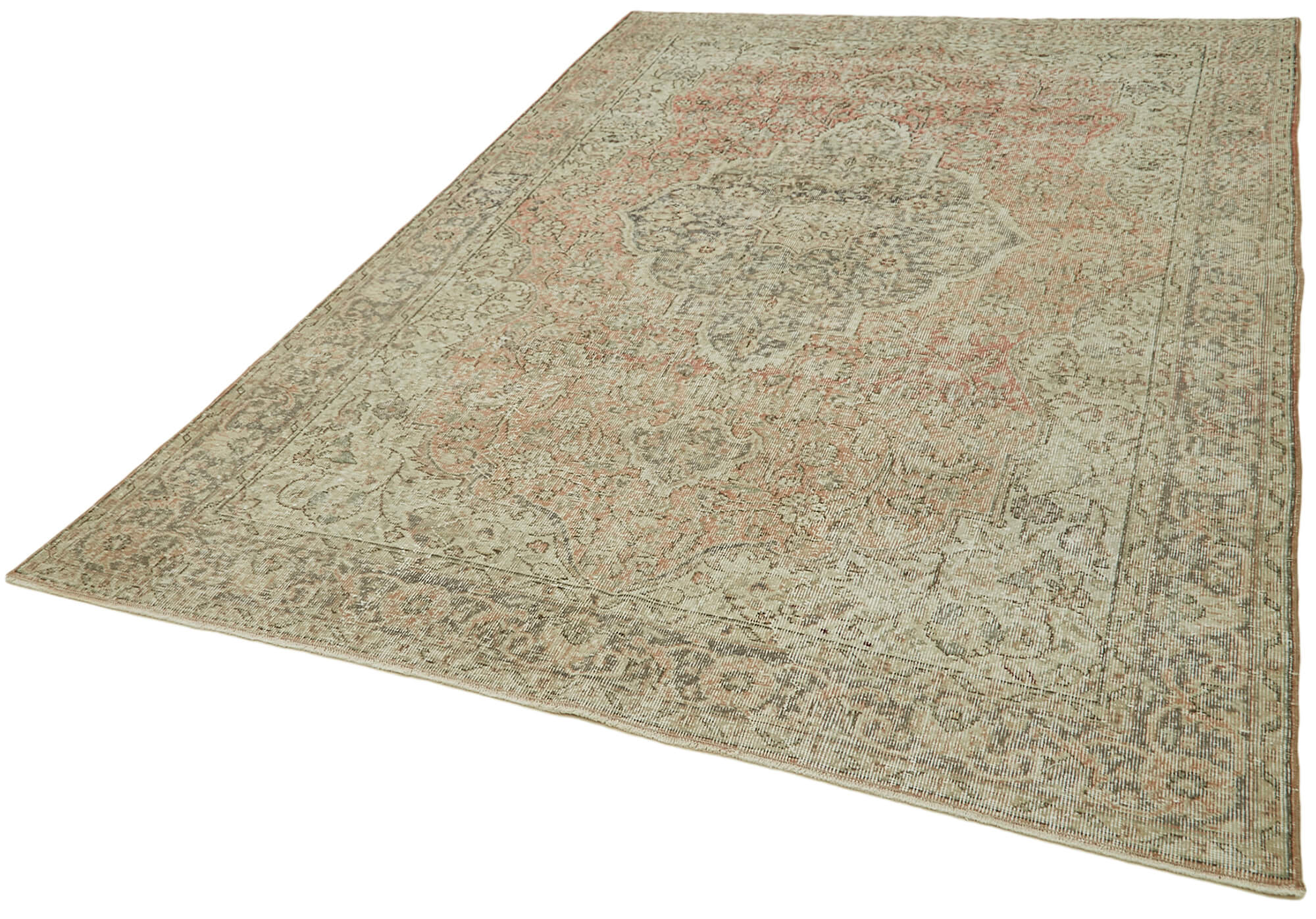 Vintage Wool Cotton Rug | Classic Area Carpet 6x10 – Soft Wool Cotton Handmade