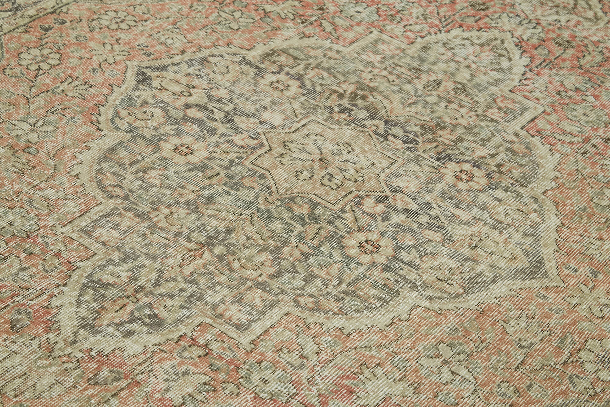 Vintage Wool Cotton Rug | Classic Area Carpet 6x10 – Soft Wool Cotton Handmade