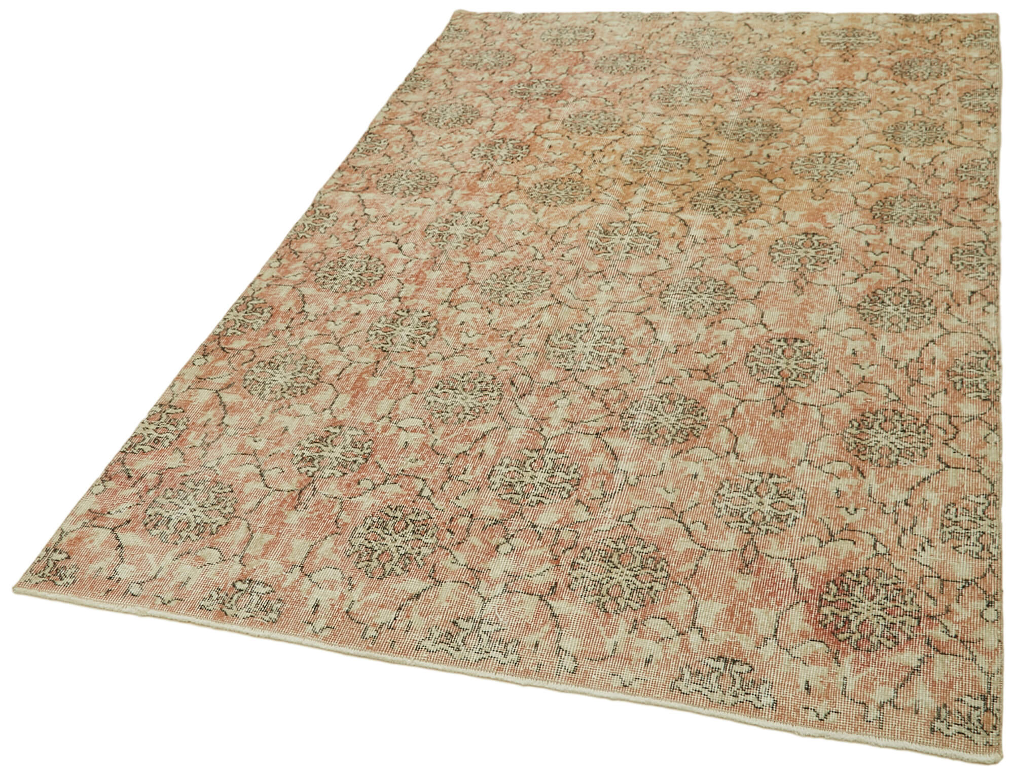 Handmade Wool Cotton Rug – Vintage Area Rug | Neutral Beige, Durable Cotton Blend