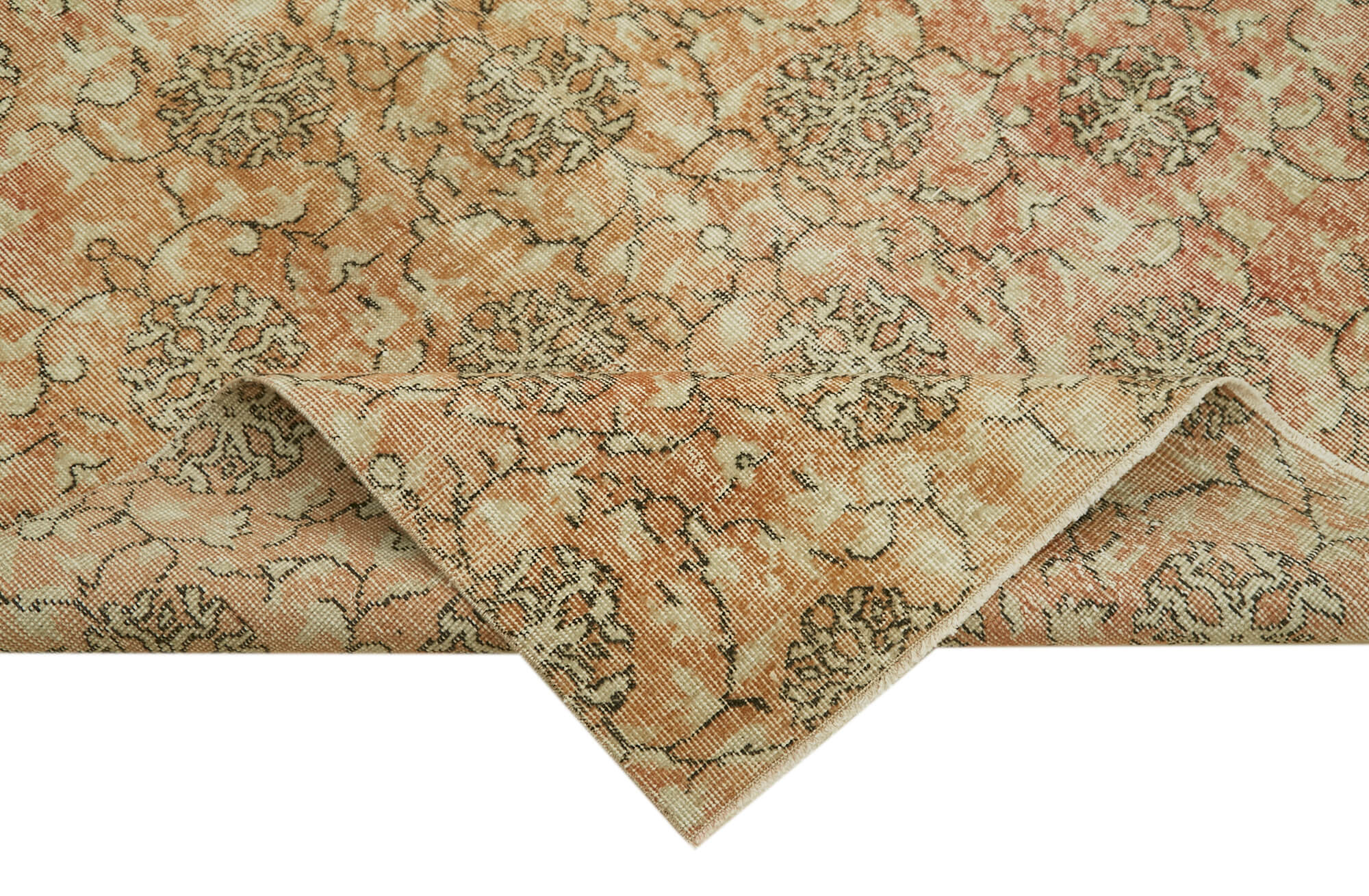 Handmade Wool Cotton Rug – Vintage Area Rug | Neutral Beige, Durable Cotton Blend