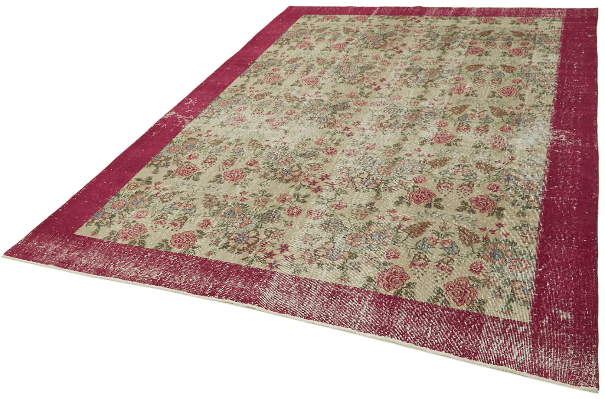 Vintage Wool Cotton Rug – Traditional Hand Knotted, Soft Cotton Blend Handmade Rug
