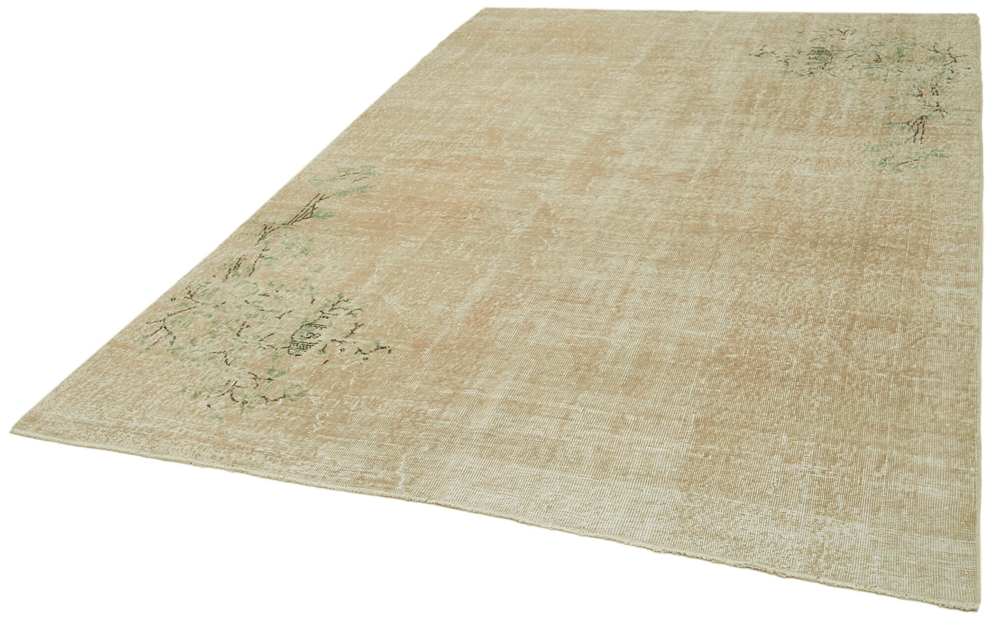 Vintage Wool Cotton Rug – Handmade Area Rug 6'8'' x 9'9'' | Turkish Hand Knotted