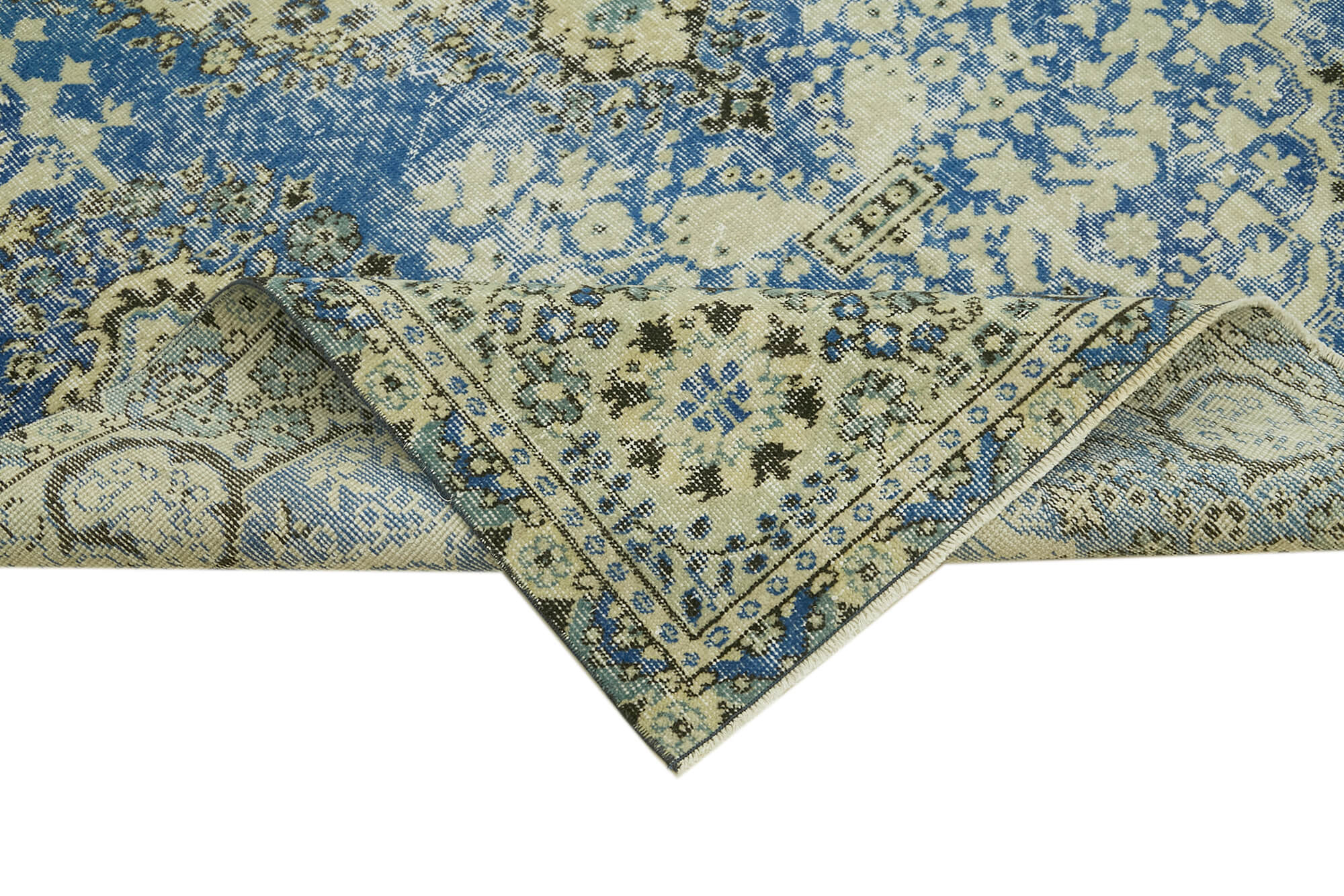 Vintage Wool Cotton Rug - Handmade Area Rug | Turkish Hand Knotted Carpet 5'4''x8'9''