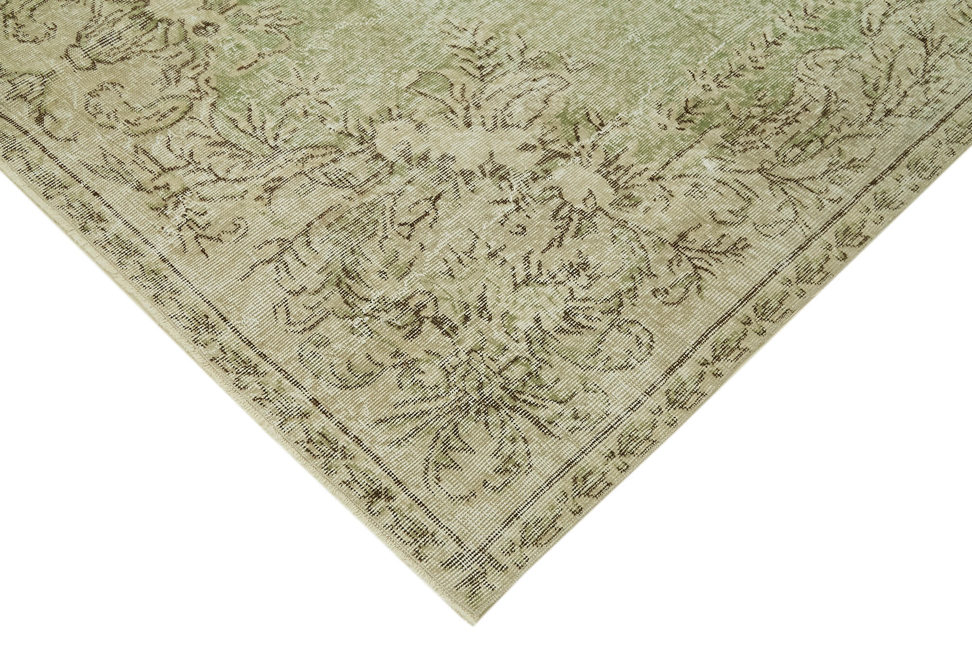 Vintage Wool Rug - Handmade Area Rug 6'9'' x 9'10'' | Neutral Beige Floor Covering