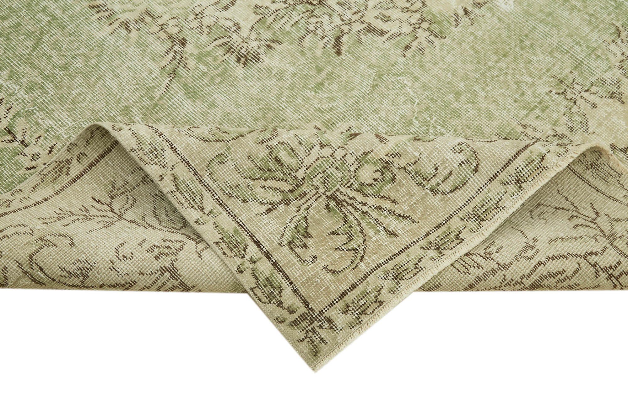 Vintage Wool Rug - Handmade Area Rug 6'9'' x 9'10'' | Neutral Beige Floor Covering