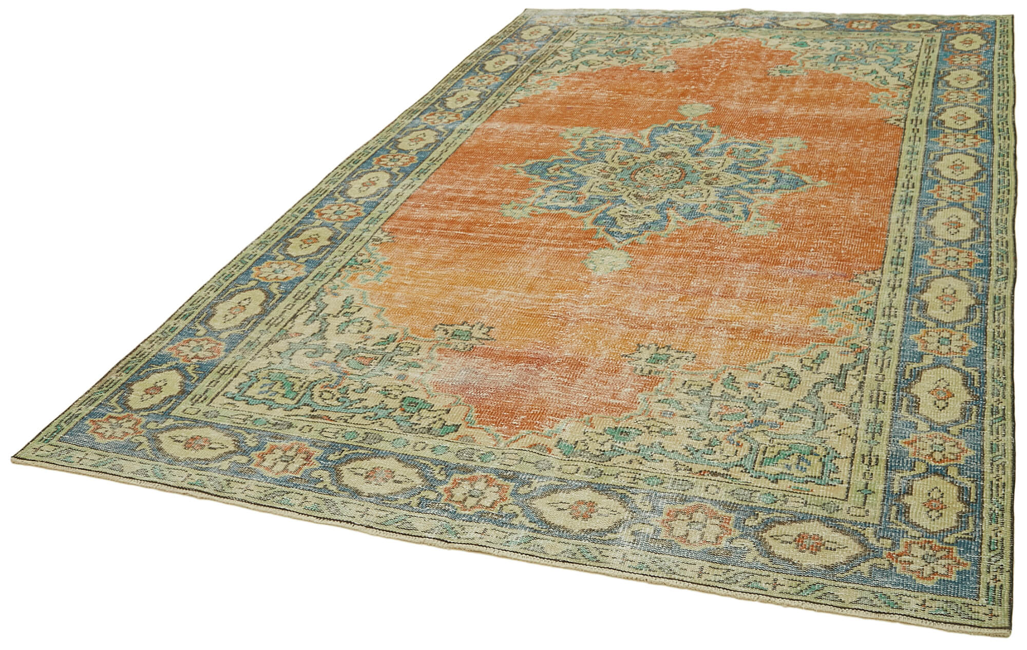 Handmade Wool Cotton Rug | Traditional Hand Knotted Turkish Wool Carpet 6'9'' x 10'2''