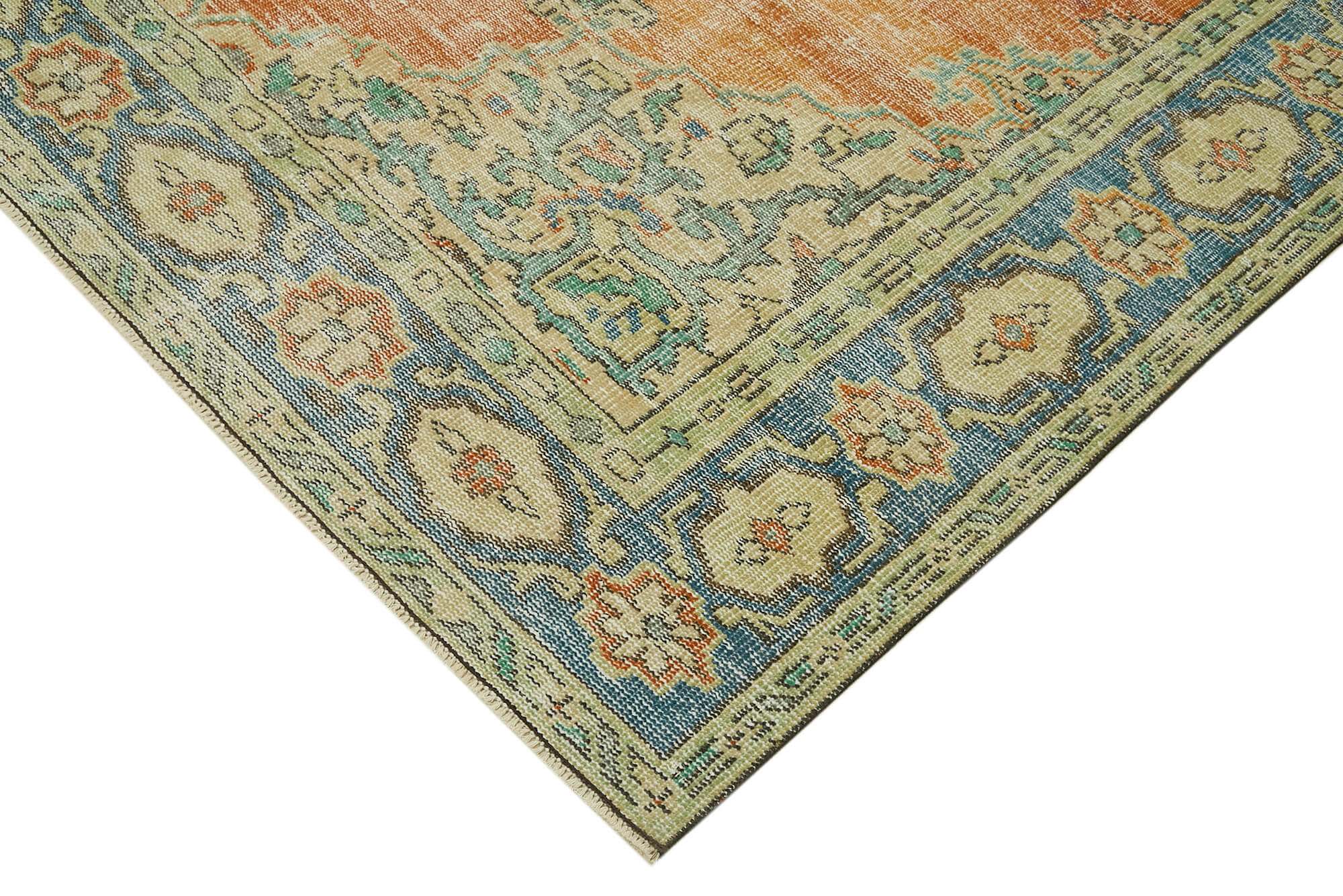 Handmade Wool Cotton Rug | Traditional Hand Knotted Turkish Wool Carpet 6'9'' x 10'2''