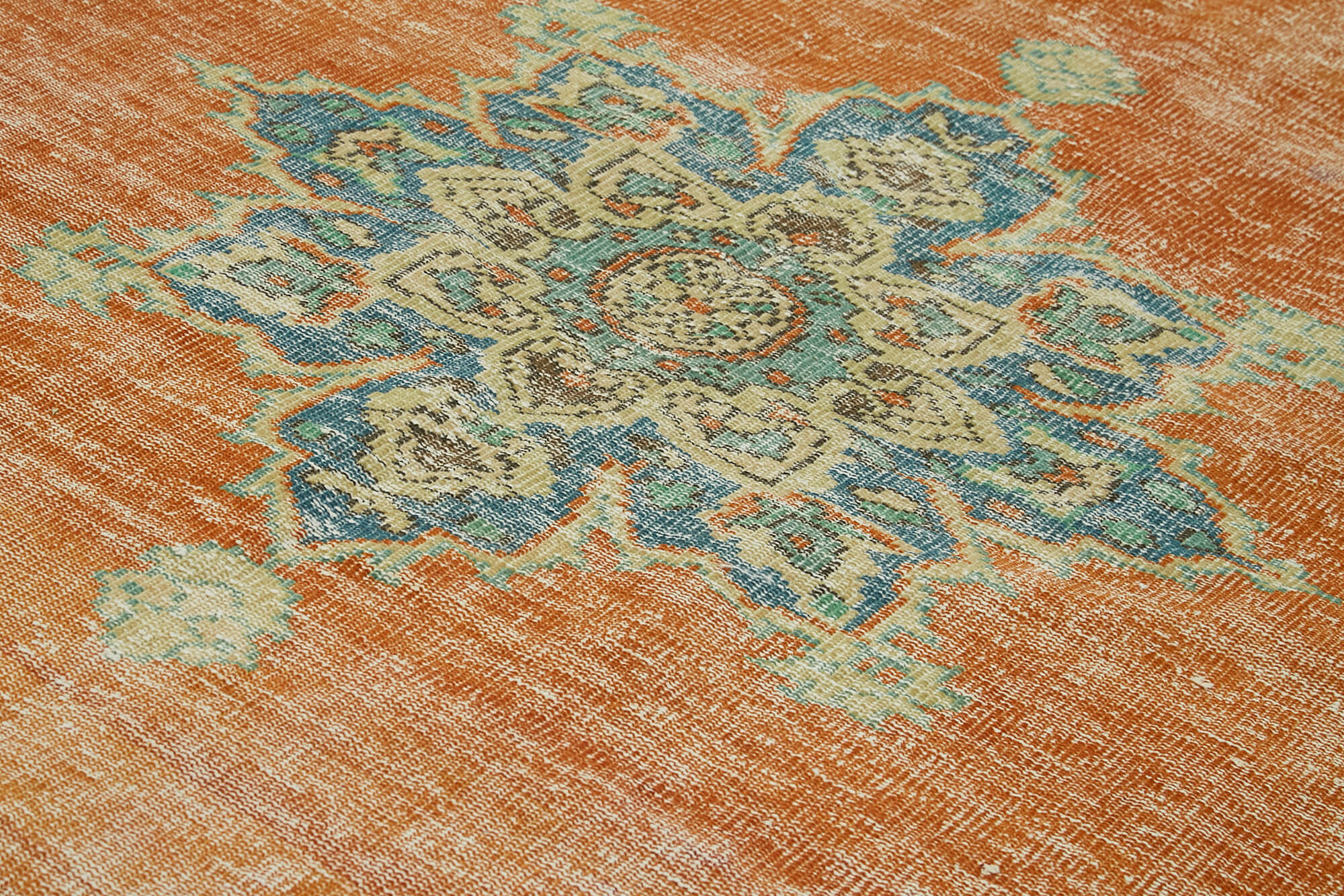 Handmade Wool Cotton Rug | Traditional Hand Knotted Turkish Wool Carpet 6'9'' x 10'2''