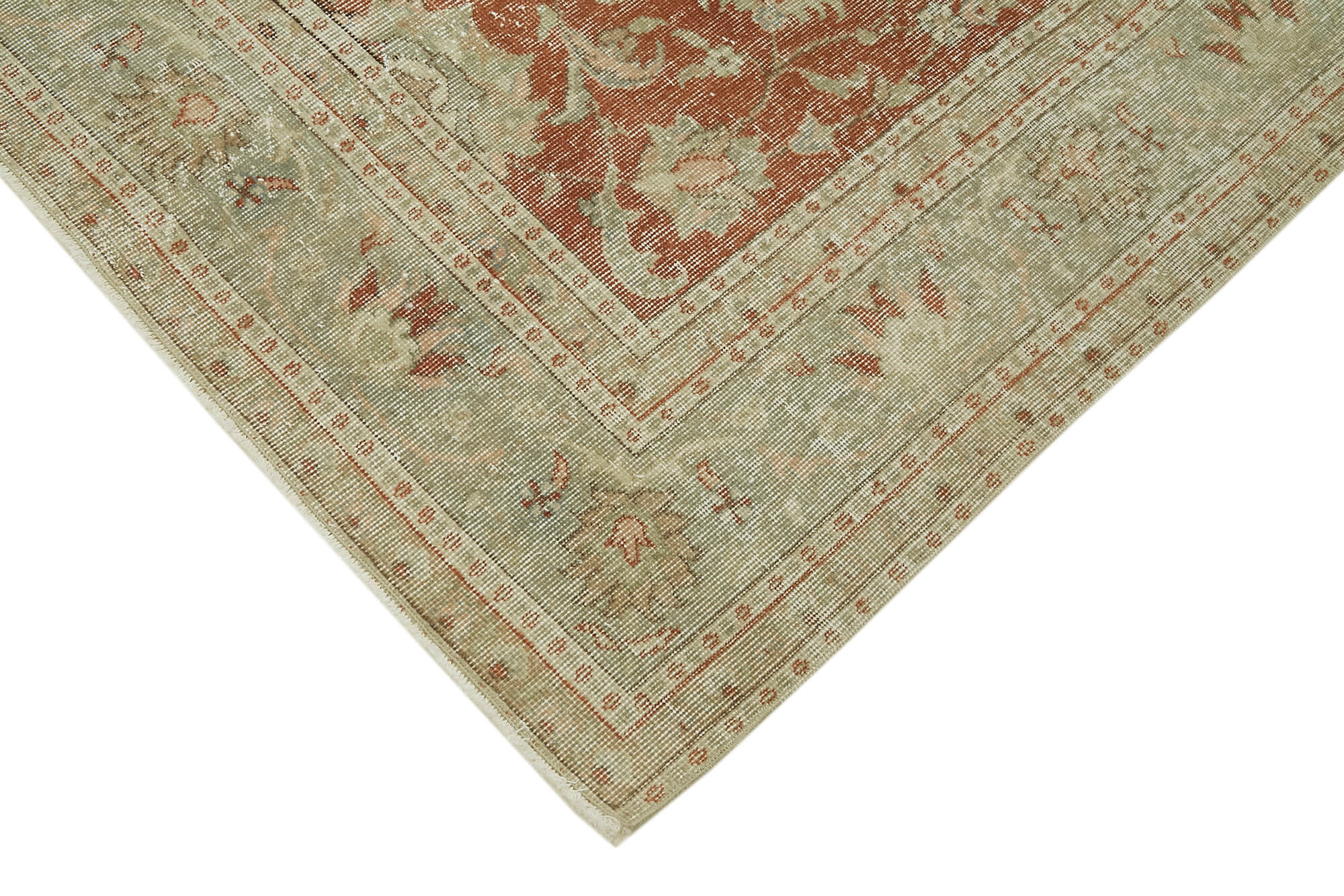 Handmade Wool Cotton Rug - Vintage Area Rug | Soft Wool Carpet, Beige Cotton Rug 6'3''x9'5''