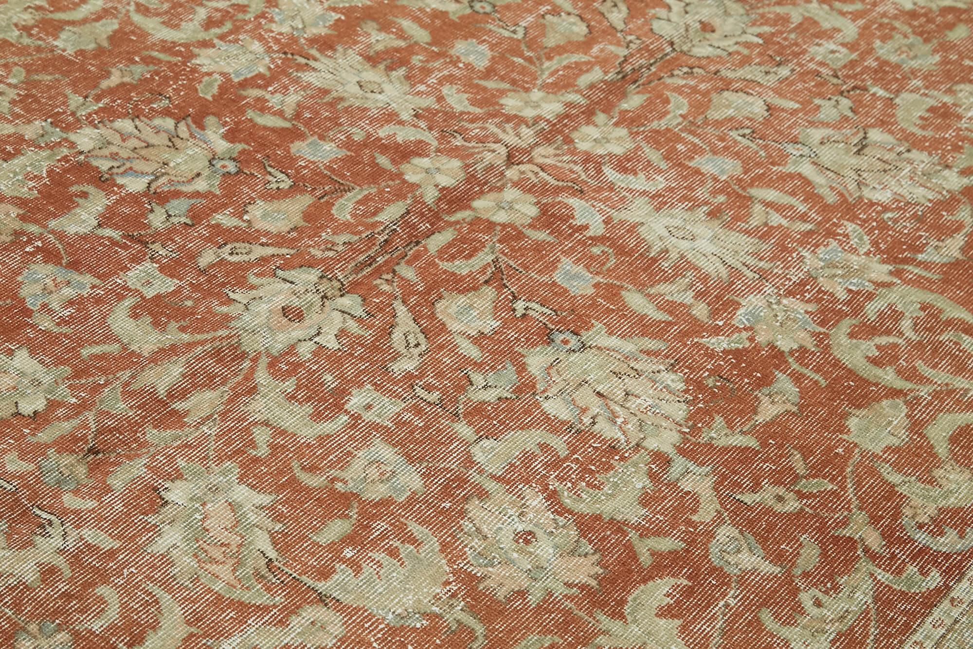 Handmade Wool Cotton Rug - Vintage Area Rug | Soft Wool Carpet, Beige Cotton Rug 6'3''x9'5''