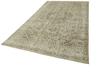 Handmade Wool Cotton Rug | Hand Woven Carpet Vintage Area Rug 6'2'' x 10'11''