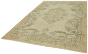 Vintage Wool Cotton Rug | Hand Woven Carpet, Neutral Beige Wool Rug 6'10''x10'3''