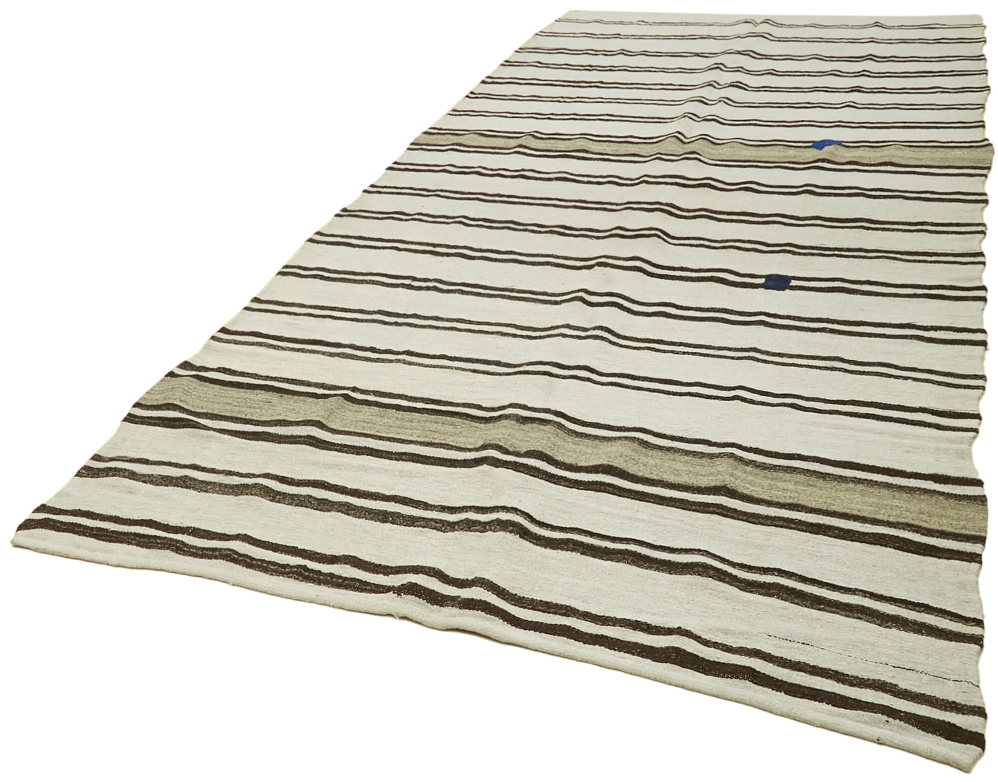 Handmade Hemp Rug – Kendir Beige Geometric Area Rug 6'2'' x 14'5'' with Soft Cotton Blend