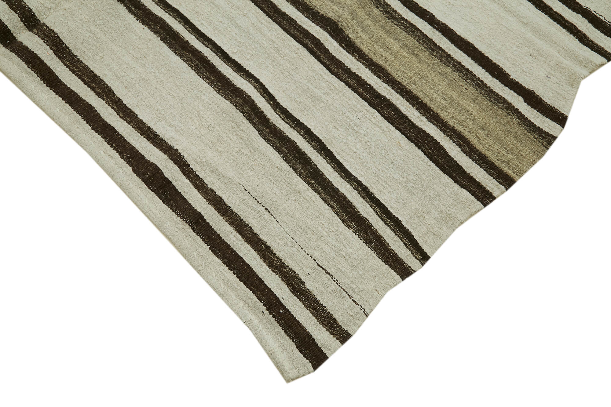 Handmade Hemp Rug – Kendir Beige Geometric Area Rug 6'2'' x 14'5'' with Soft Cotton Blend
