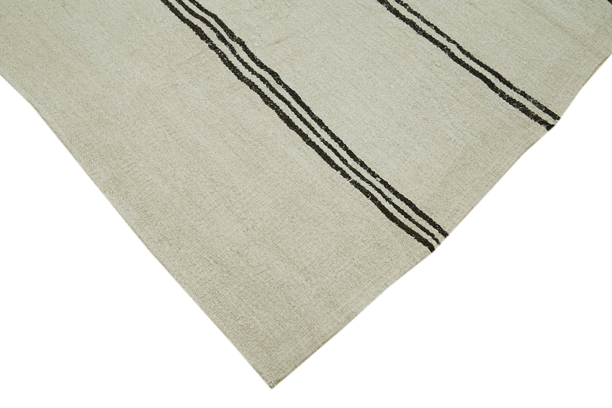 Handmade Hemp Rug - Beige Geometric Area Rug | Turkish Handwoven Durable Floor Covering