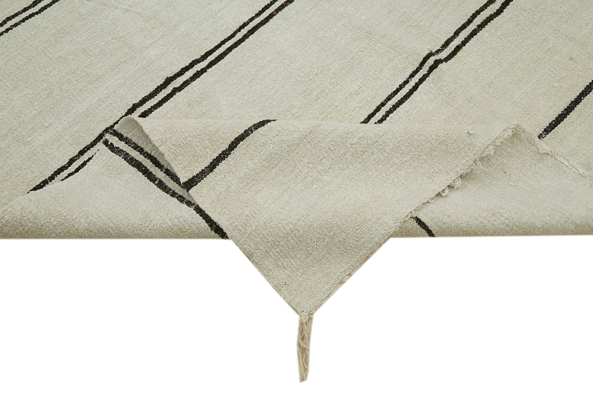 Handmade Hemp Rug - Beige Geometric Area Rug | Turkish Handwoven Durable Floor Covering