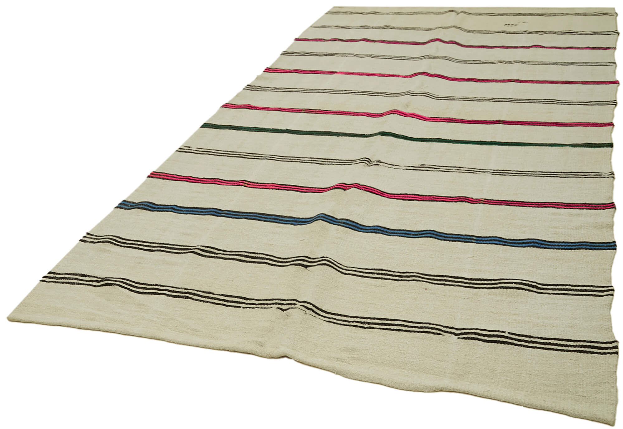 Handmade Hemp Rug – Kendir Beige Geometric Area Rug | Soft Wool Carpet