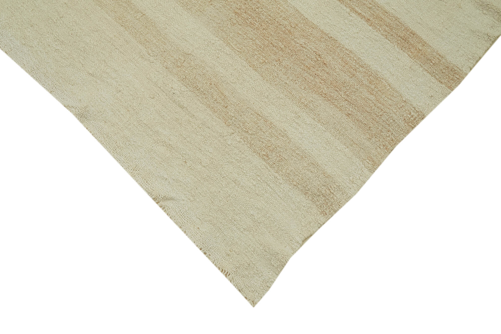 Handmade Hemp Rug – Beige Geometric Area Rug With Soft Wool Texture 5'10''x9'6''
