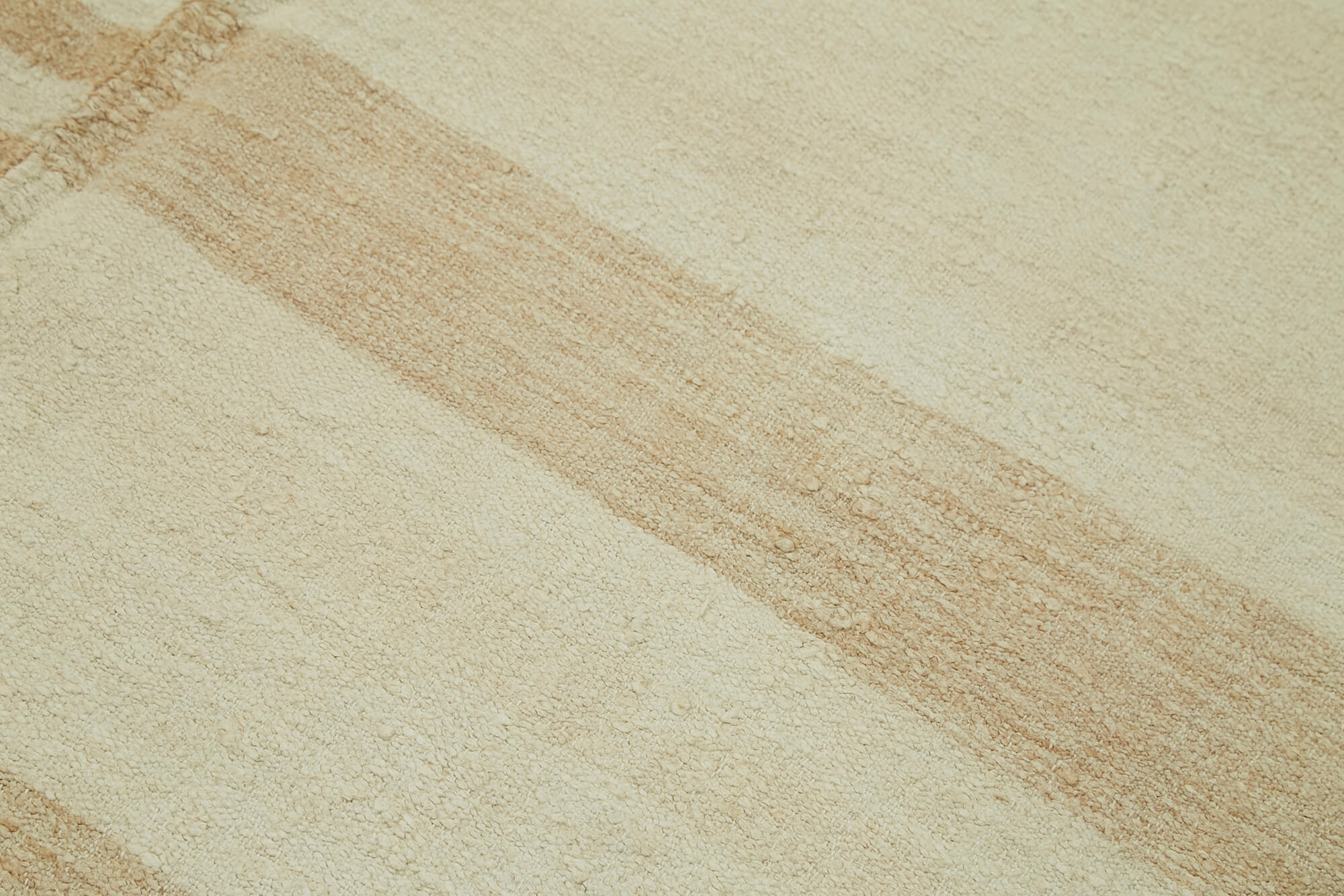Handmade Hemp Rug – Beige Geometric Area Rug With Soft Wool Texture 5'10''x9'6''