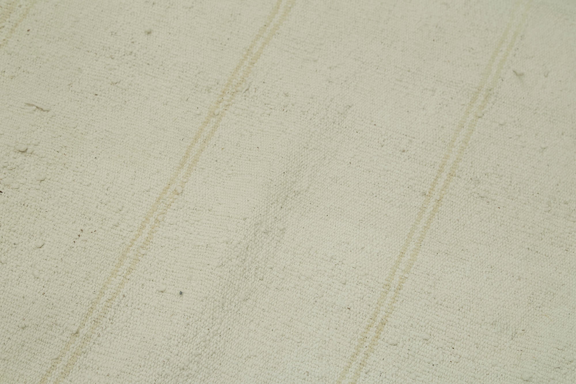Handmade Hemp Rug – White Geometric Area Rug With Soft Wool Blend Carpet
