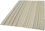 Handmade Hemp Rug | Geometric Area Rug - Vintage Turkish Carpet with Soft Wool