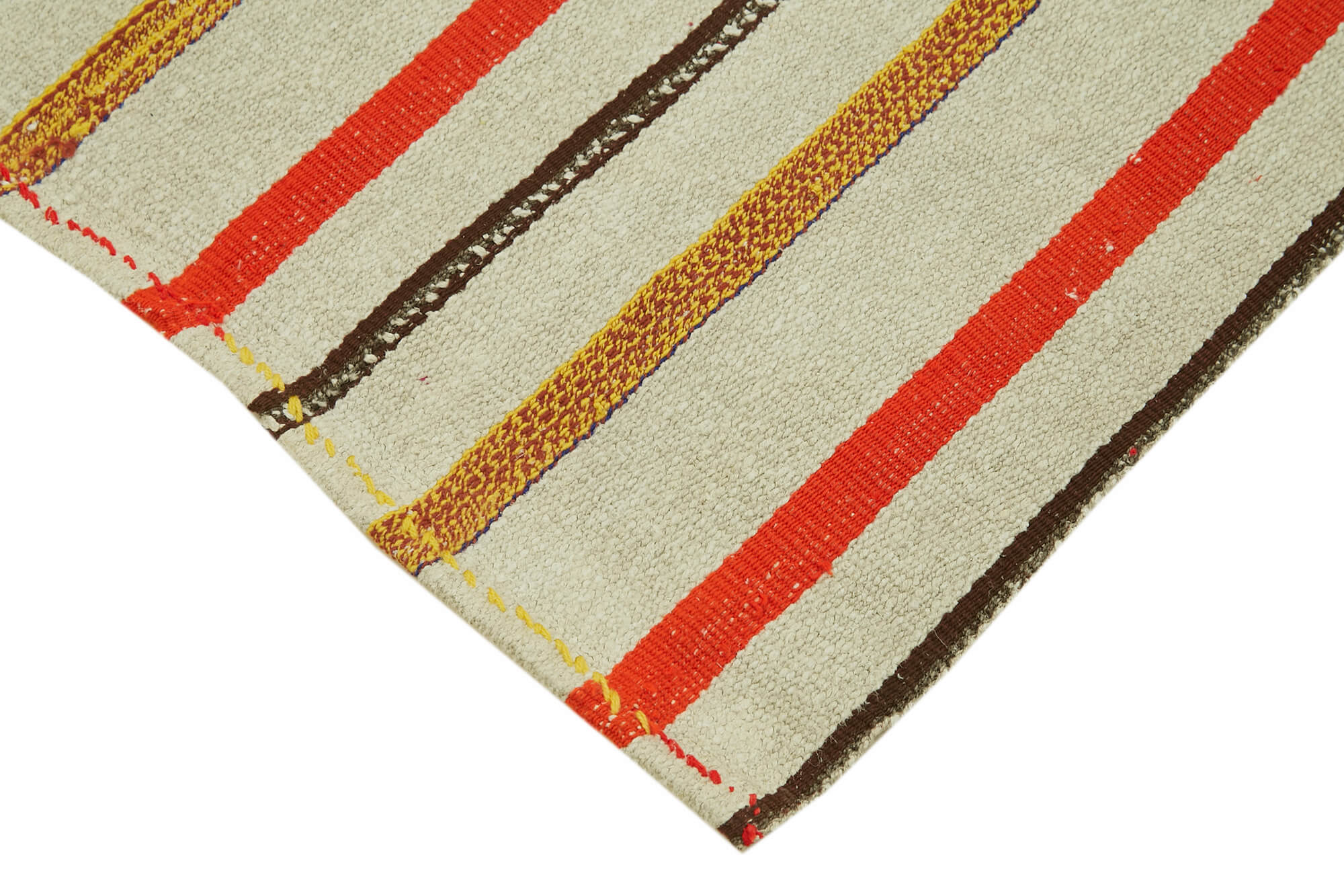Handmade Hemp Rug – Beige Geometric Area Rug | Durable Eco Friendly Carpet