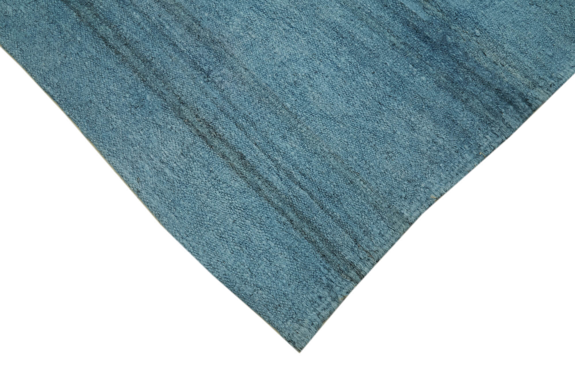 Handmade Hemp Rug – Blue Geometric Area Rug | Vintage Turkish Carpet 5'2''x9'0''