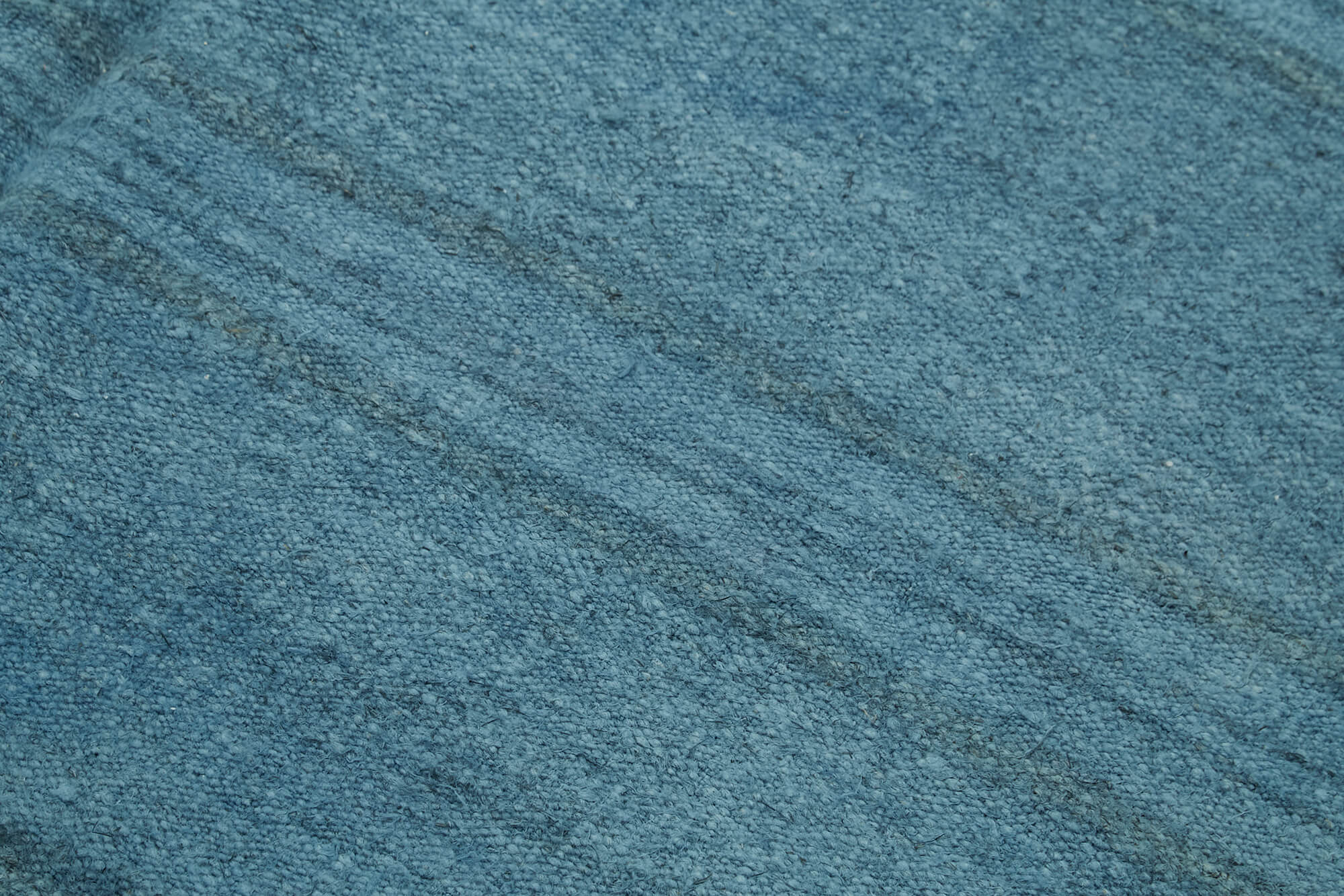 Handmade Hemp Rug – Blue Geometric Area Rug | Vintage Turkish Carpet 5'2''x9'0''