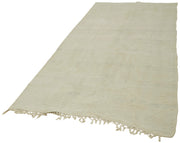 Handmade Hemp Rug – Beige Geometric Area Rug With Durable Cotton Wool Blend 5'1''x10'8''