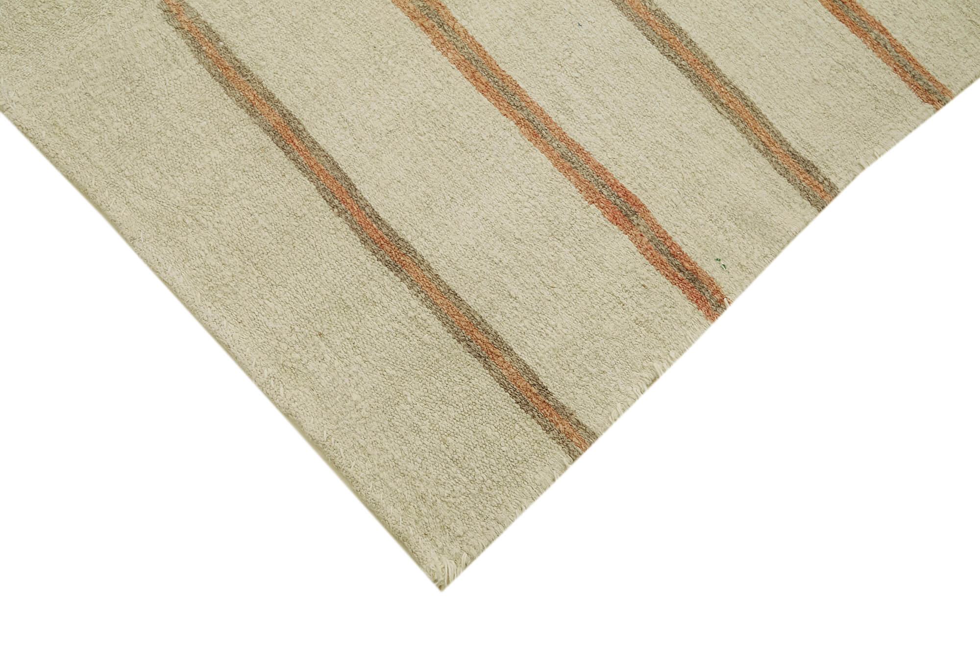 Handmade Hemp Rug – White Geometric Area Rug | Turkish Hand Knotted, Durable Soft Wool