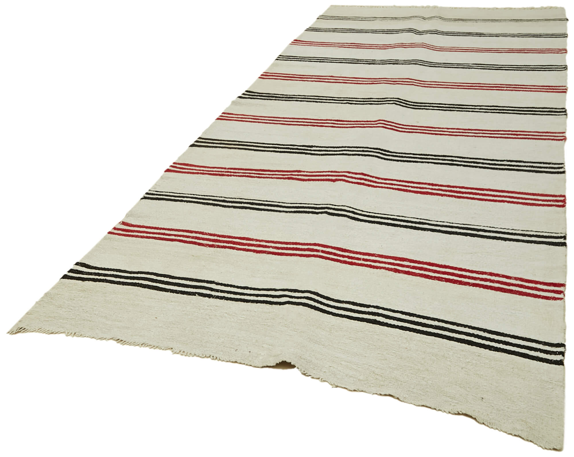 Handmade Hemp Rug – Beige Geometric Area Rug With Wool Cotton Blend, Durable & Soft