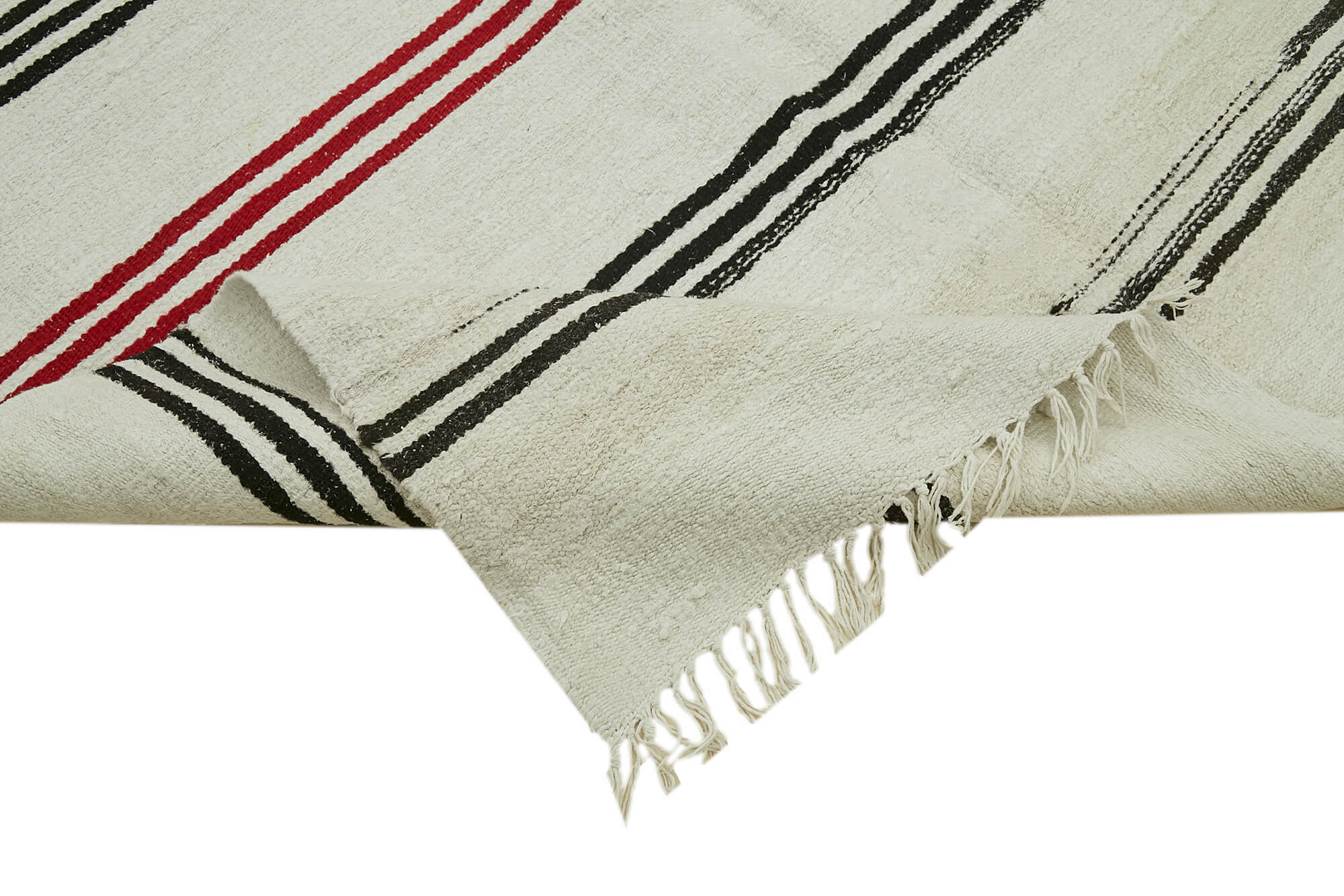 Handmade Hemp Rug – Beige Geometric Area Rug With Wool Cotton Blend, Durable & Soft