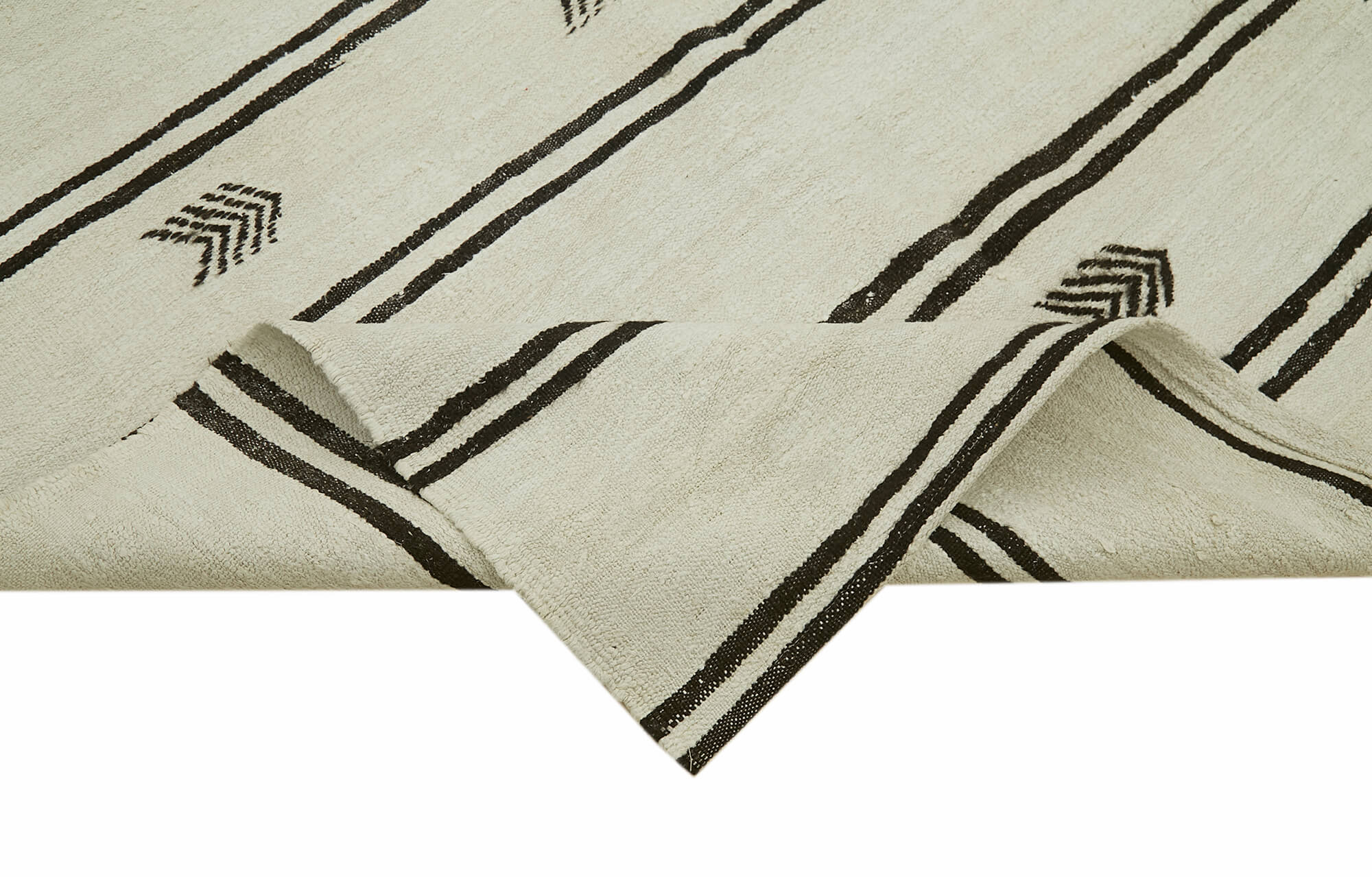 Handmade Hemp Rug – Beige Wool Carpet | Geometric Area Rug for Living Room
