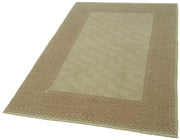 Handmade Wool Cotton Rug | Turkish Vintage Carpet - Neutral Color Rug 4x6