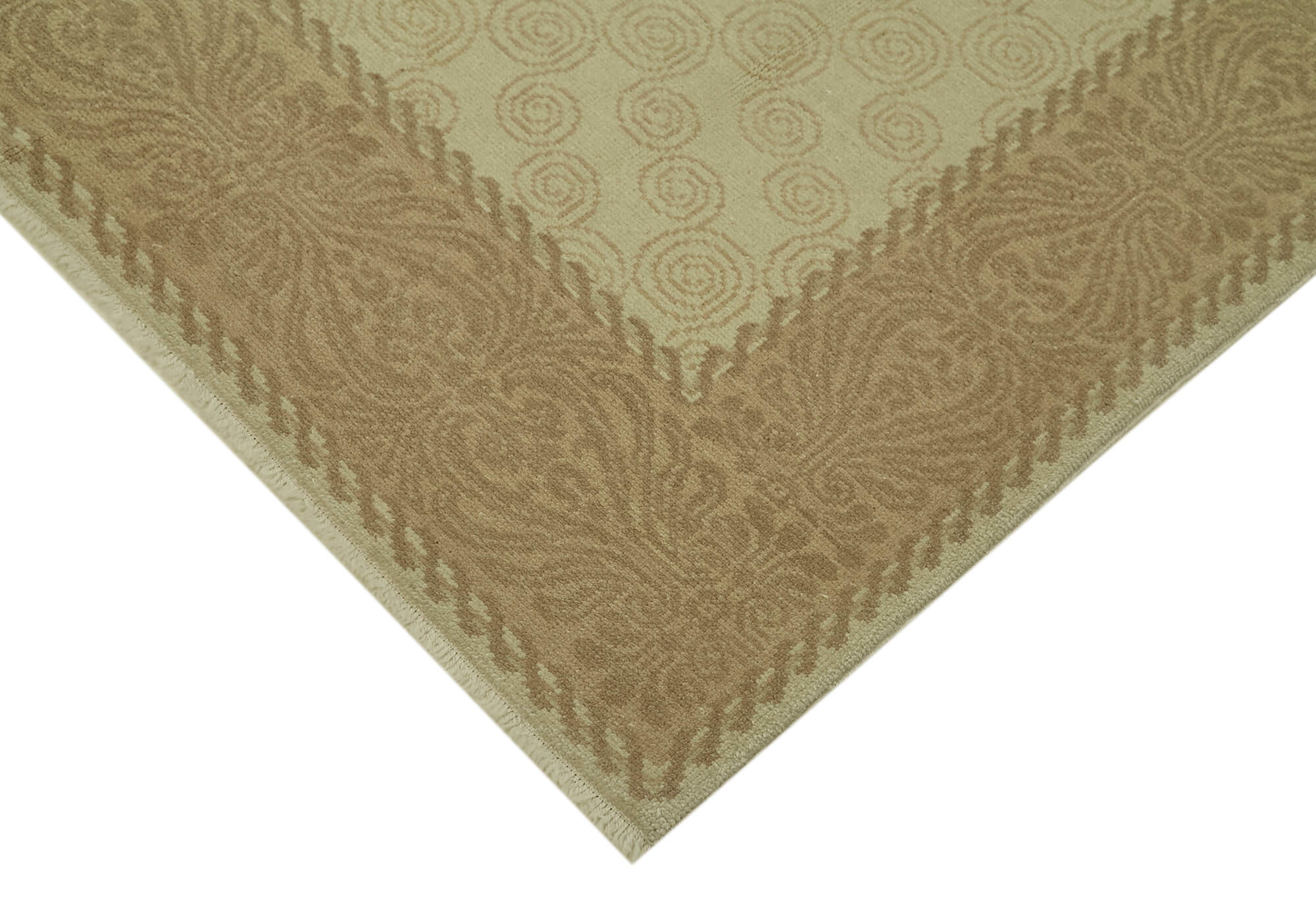 Handmade Wool Cotton Rug | Turkish Vintage Carpet - Neutral Color Rug 4x6