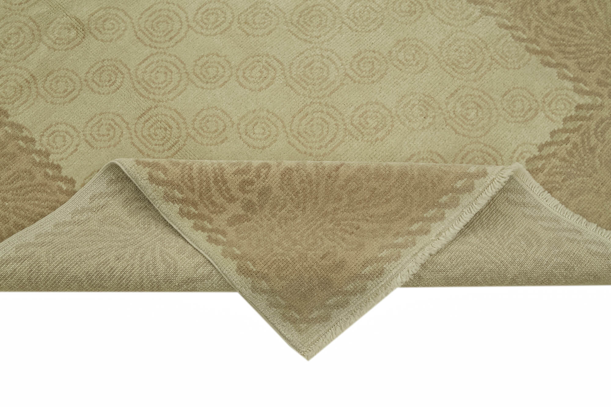 Handmade Wool Cotton Rug | Turkish Vintage Carpet - Neutral Color Rug 4x6