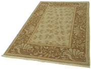 Handmade Wool Cotton Rug – Classic Beige 4x6 Wool Rug | Durable Turkish Carpet