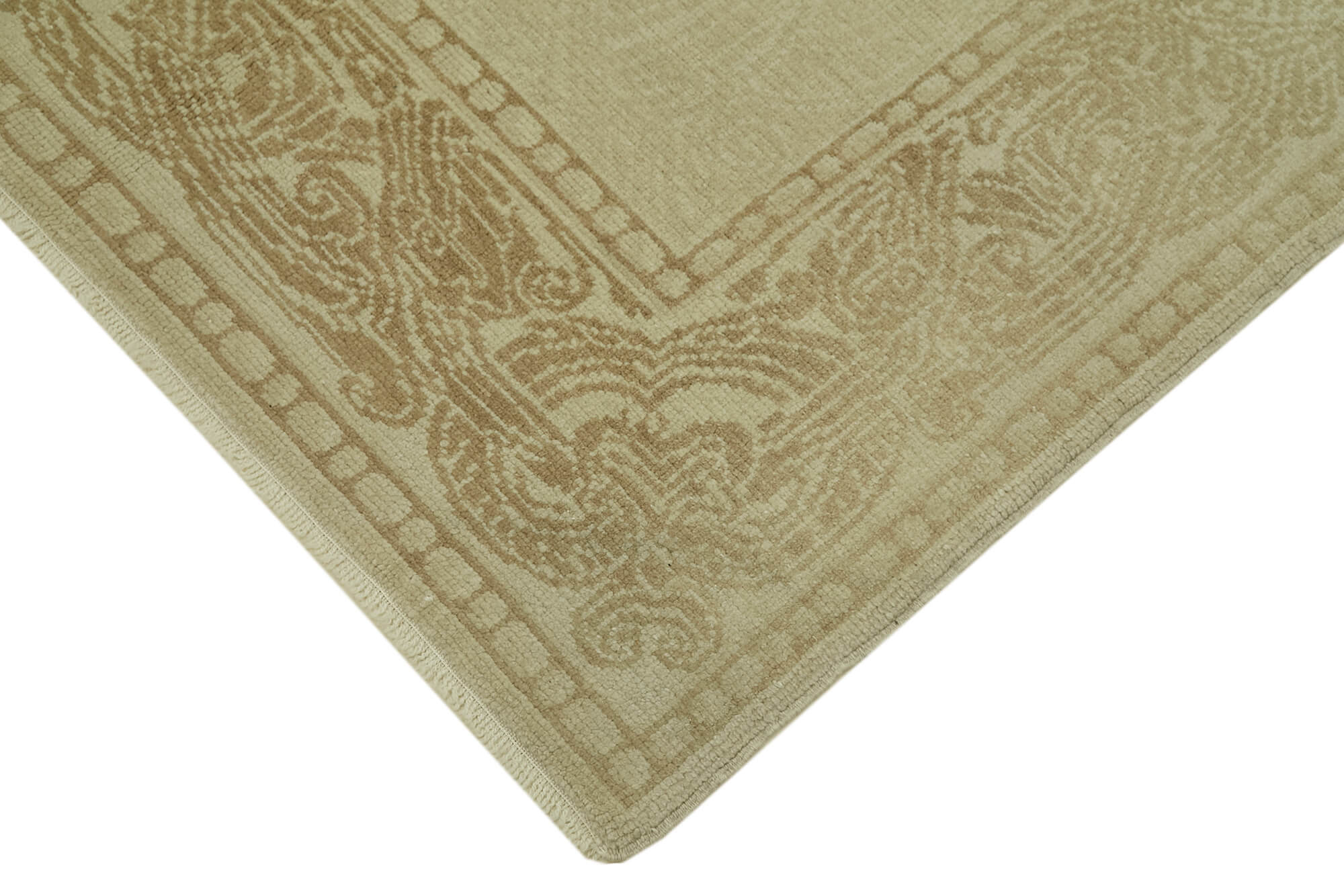Handmade Wool Cotton Rug – Classic Beige Area Rug, Vintage Turkish Carpet 3'10''x6'