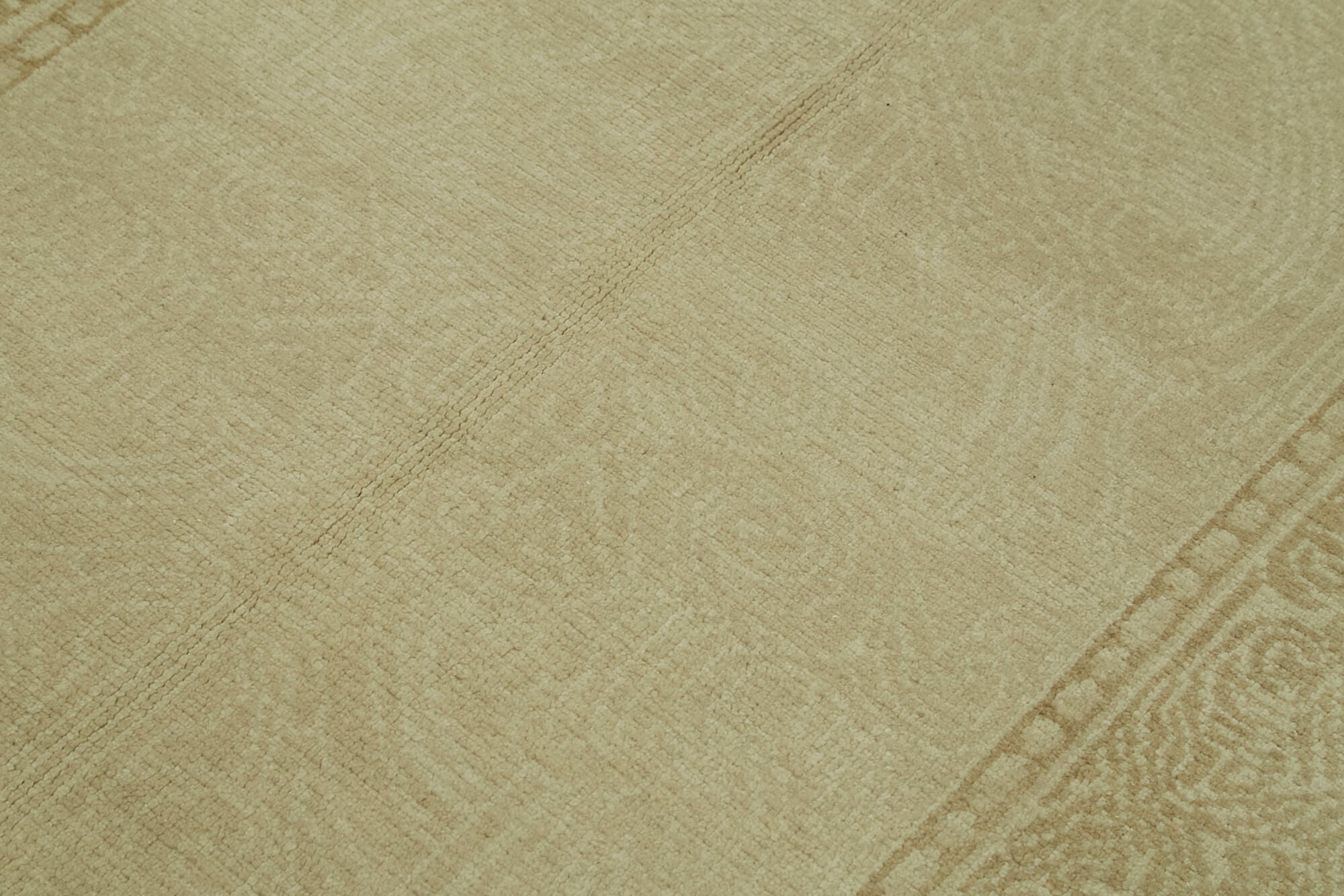 Handmade Wool Cotton Rug – Classic Beige Area Rug, Vintage Turkish Carpet 3'10''x6'