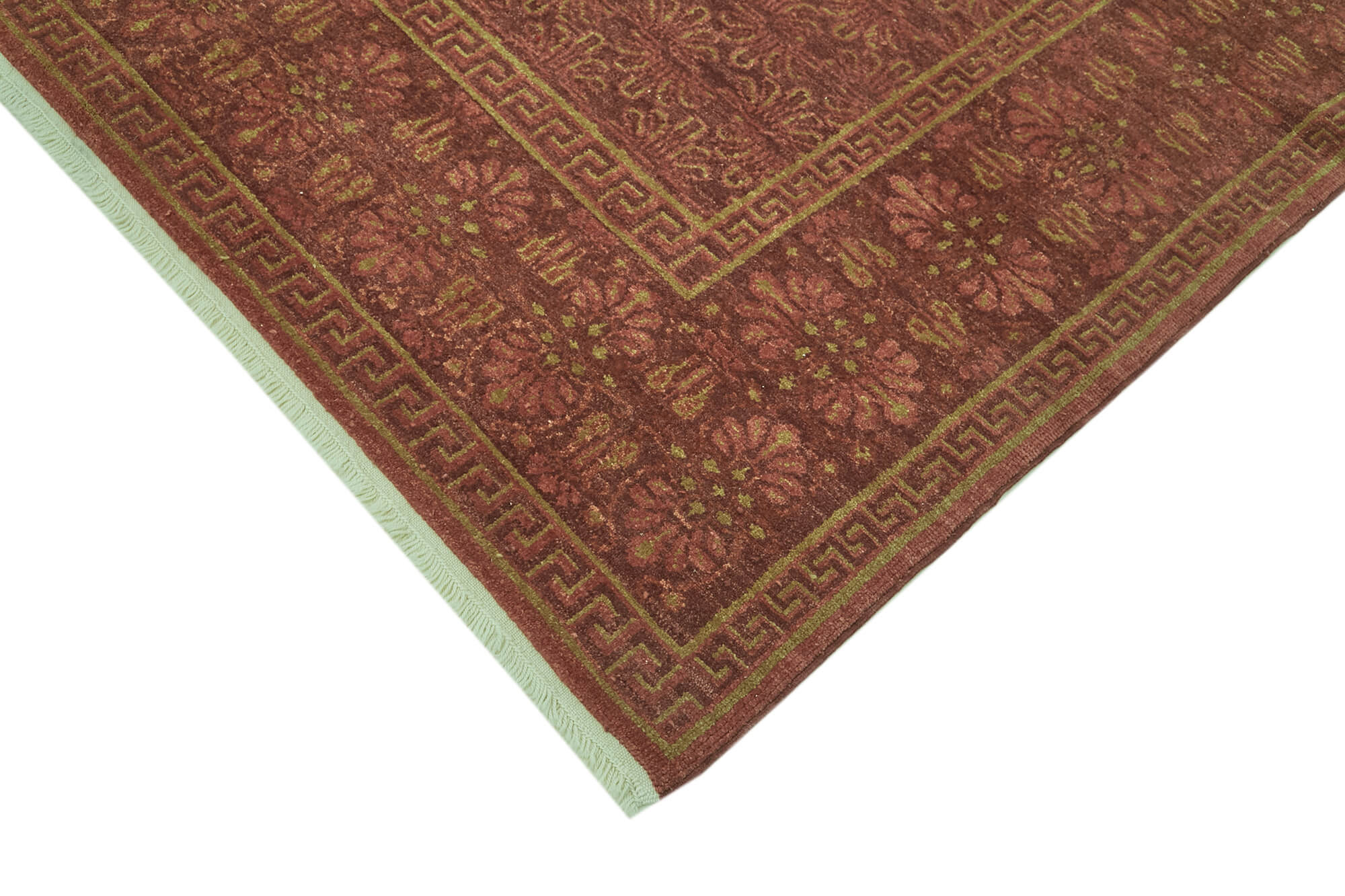 Handmade Wool Cotton Rug – Classic Red Vintage Area Rug 6'9''x9'1'' by Agacan