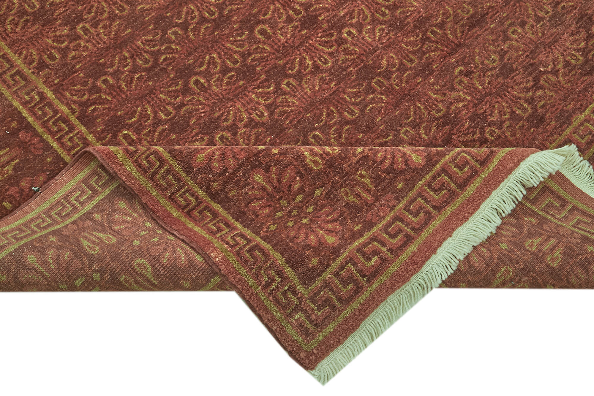 Handmade Wool Cotton Rug – Classic Red Vintage Area Rug 6'9''x9'1'' by Agacan