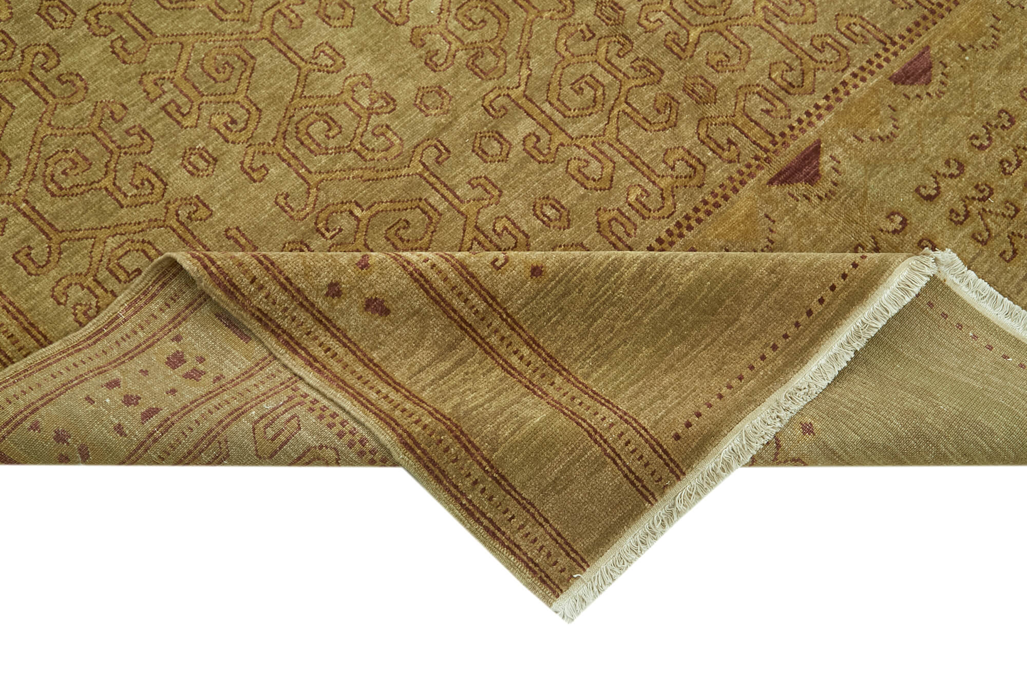 Handmade Wool Cotton Rug | Durable Natural Fiber Rug 6'2'' x 8'4'' – Classic Style