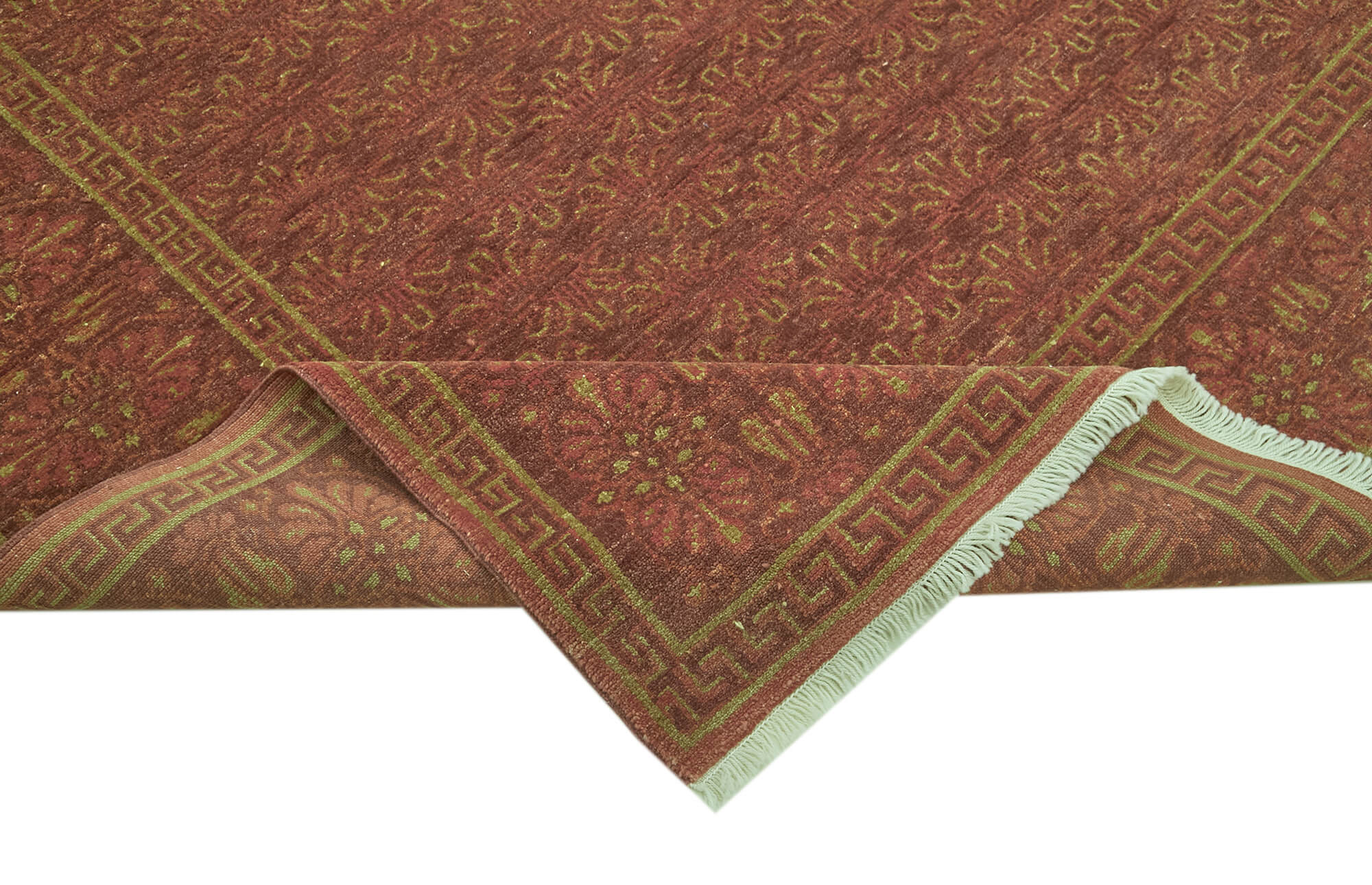 Handmade Wool Cotton Rug – Tebriz Classic Red Vintage Area Rug 6x9 Feet