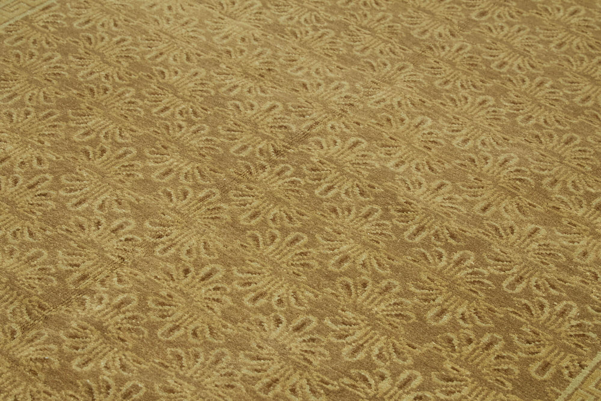 Handmade Wool Cotton Rug – Classic Wool Rug 6'8'' x 9'5'' Beige Woven Carpet