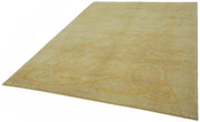 Handmade Wool Cotton Rug | Vintage Handwoven Carpet – Beige Classic Style