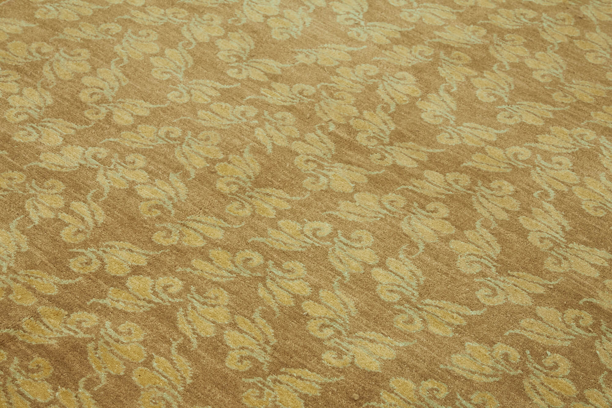 Handmade Wool Cotton Rug – Beige Classic Style Vintage Area Rug 7'10''x10'2''