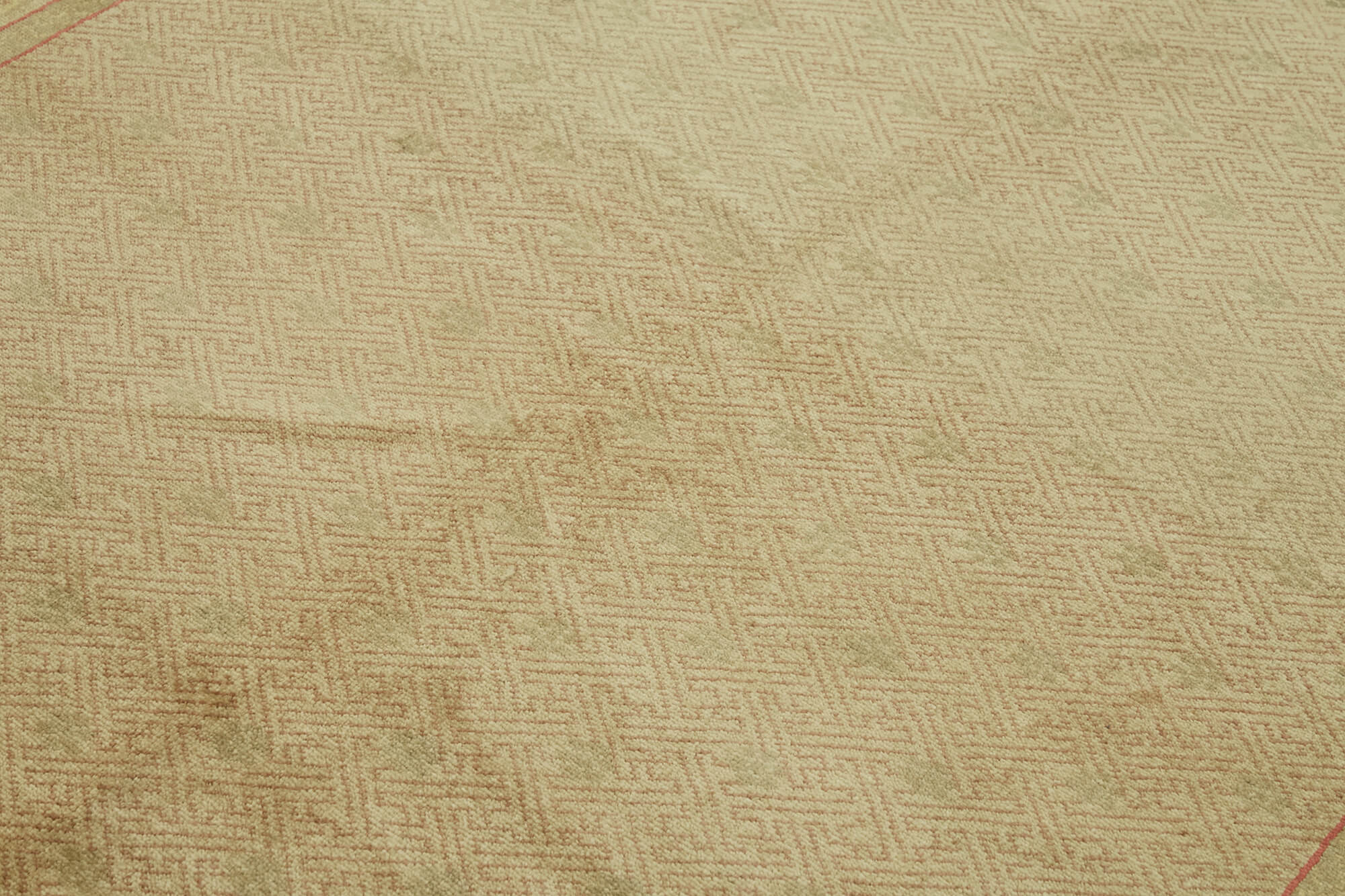 Handmade Wool Cotton Rug – Tebriz Classic Beige Carpet | Durable, Soft Texture