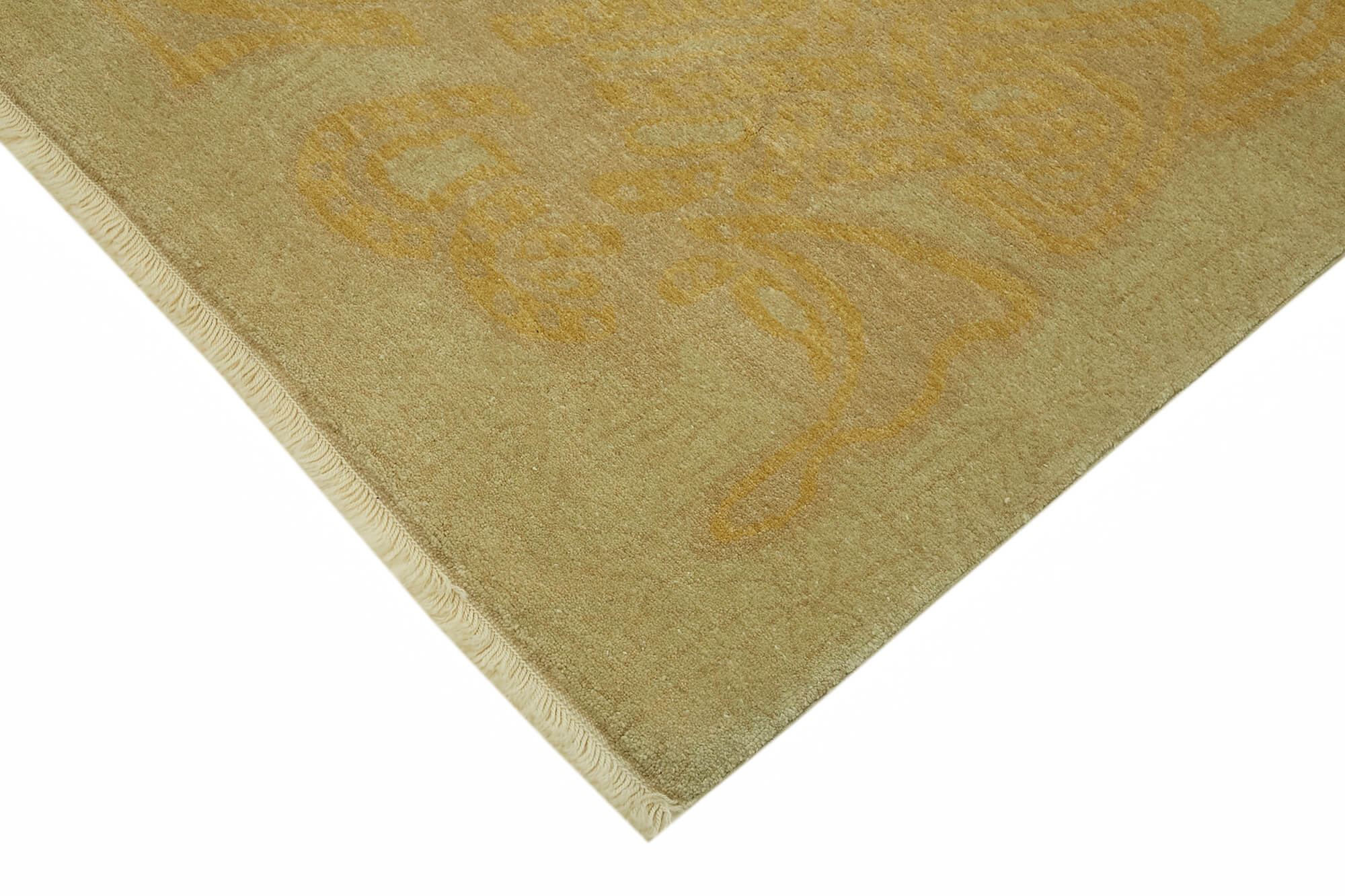 Handmade Wool Cotton Rug – Classic Beige Vintage Area Rug 6'9'' x 9'1'' by Agacan