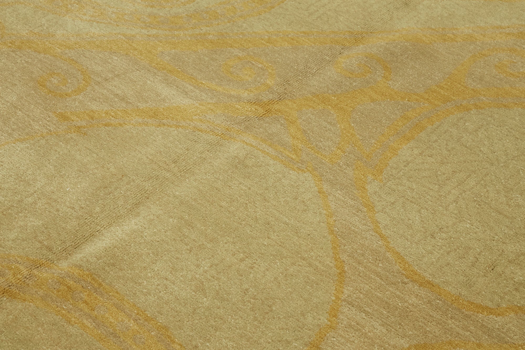 Handmade Wool Cotton Rug – Classic Beige Vintage Area Rug 6'9'' x 9'1'' by Agacan