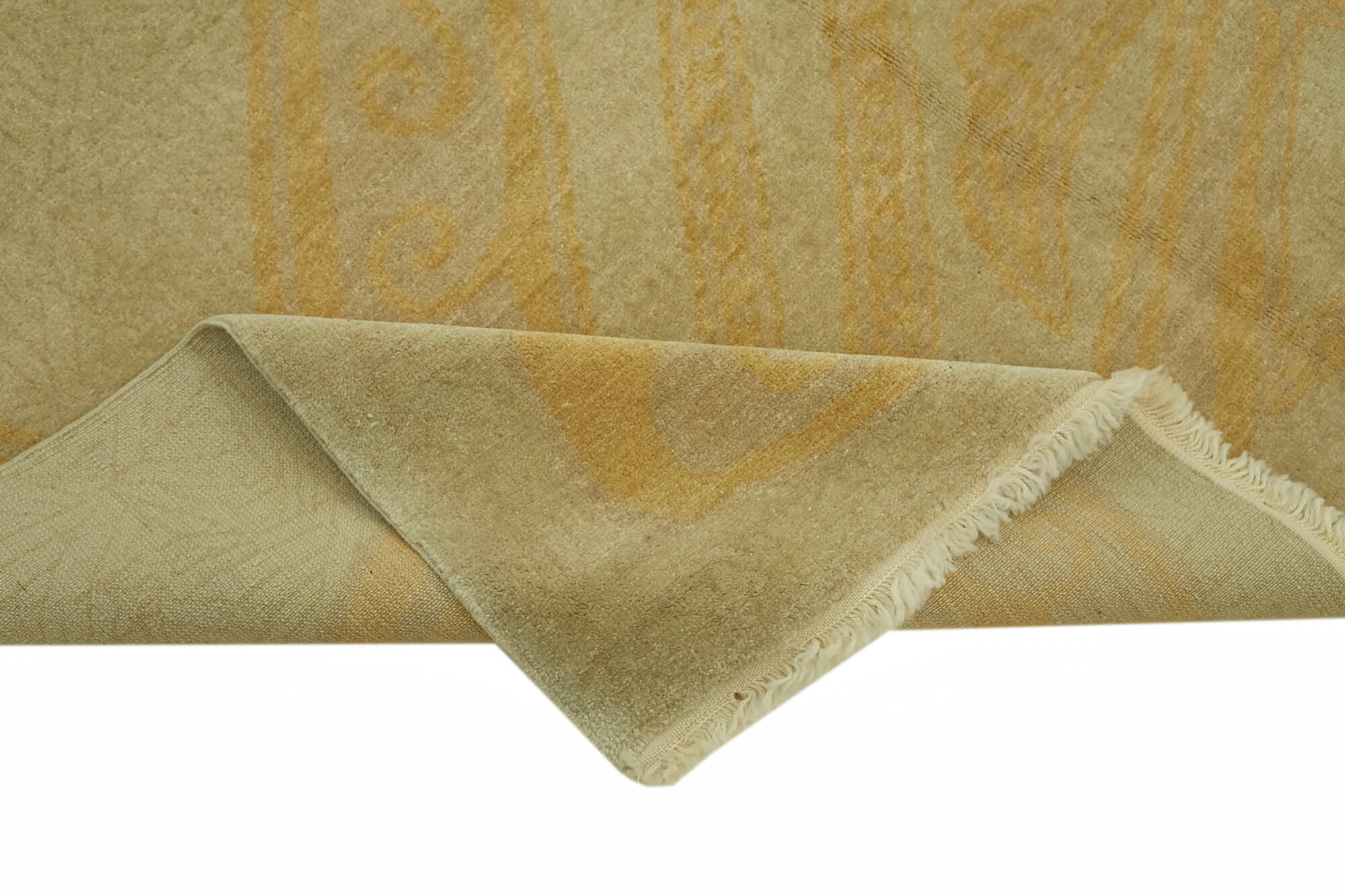 Handmade Wool Cotton Rug – Classic Beige Vintage Area Rug 6'9'' x 9'1'' by Agacan